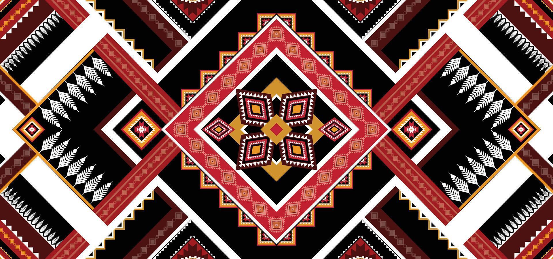 vector de patrón étnico geométrico. motivos africanos, americanos, mexicanos, aztecas occidentales a rayas y patrones bohemios. diseñado para fondo, papel tapiz, impresión, alfombra, envoltura, azulejo, ilustración batik.vector.