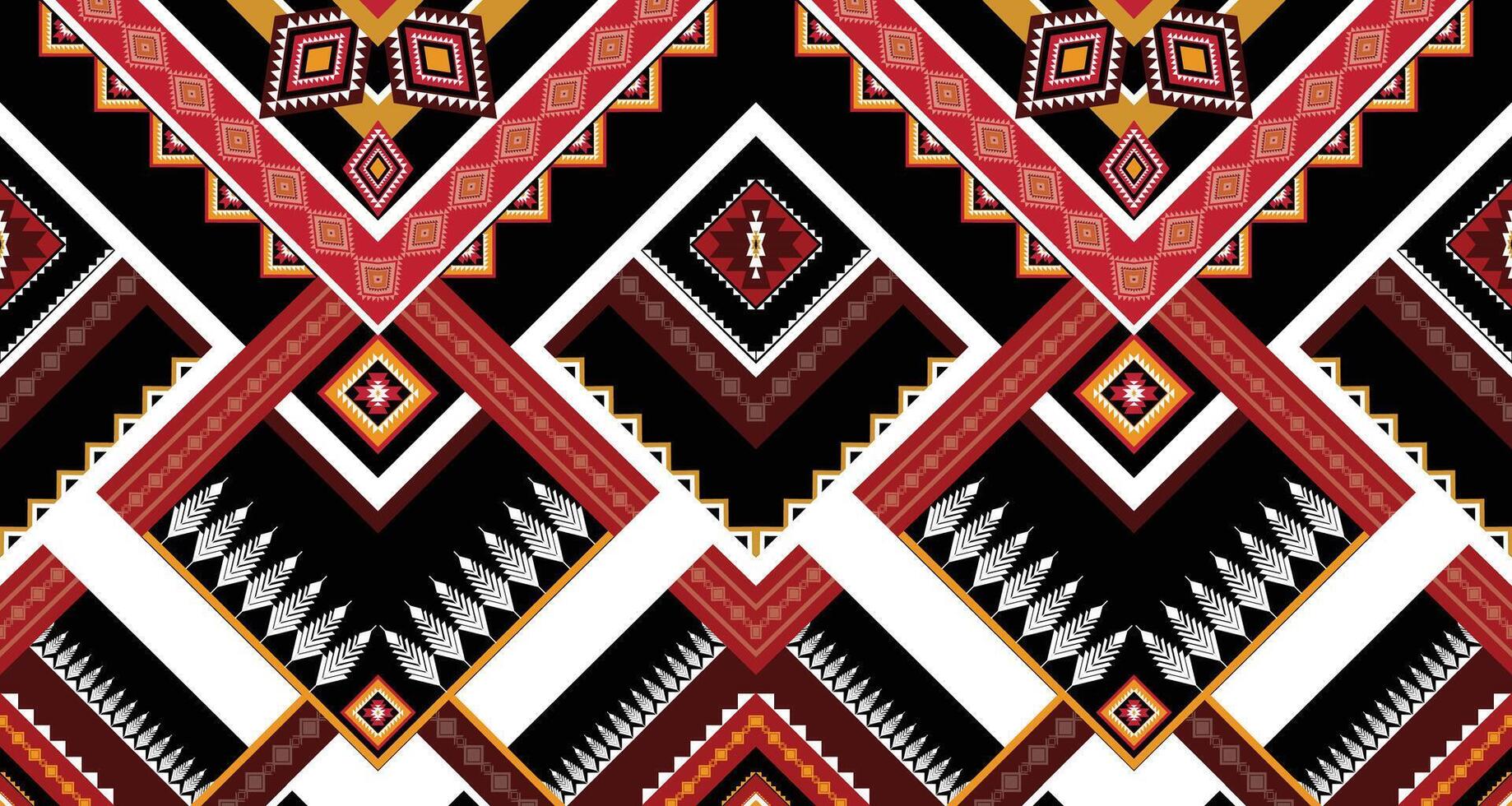 vector de patrón étnico geométrico. motivos africanos, americanos, mexicanos, aztecas occidentales a rayas y patrones bohemios. diseñado para fondo, papel tapiz, impresión, alfombra, envoltura, azulejo, ilustración batik.vector.