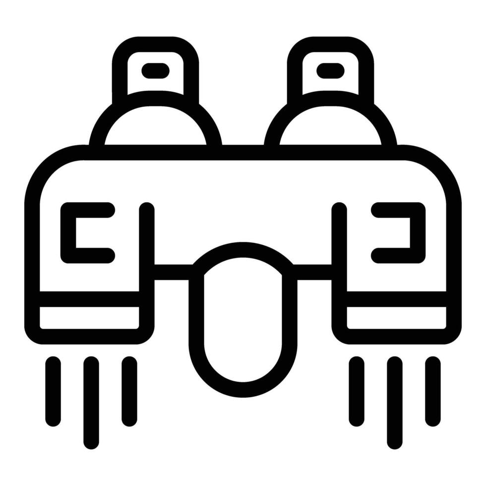 Hydrofoil board icon outline vector. Acrobatic water jet platform vector