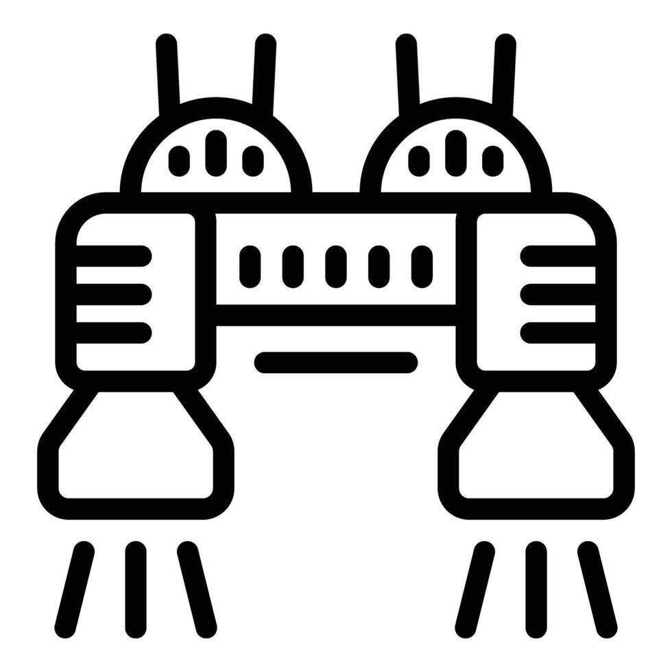 Jet powered board icon outline vector. Extreme beach device vector