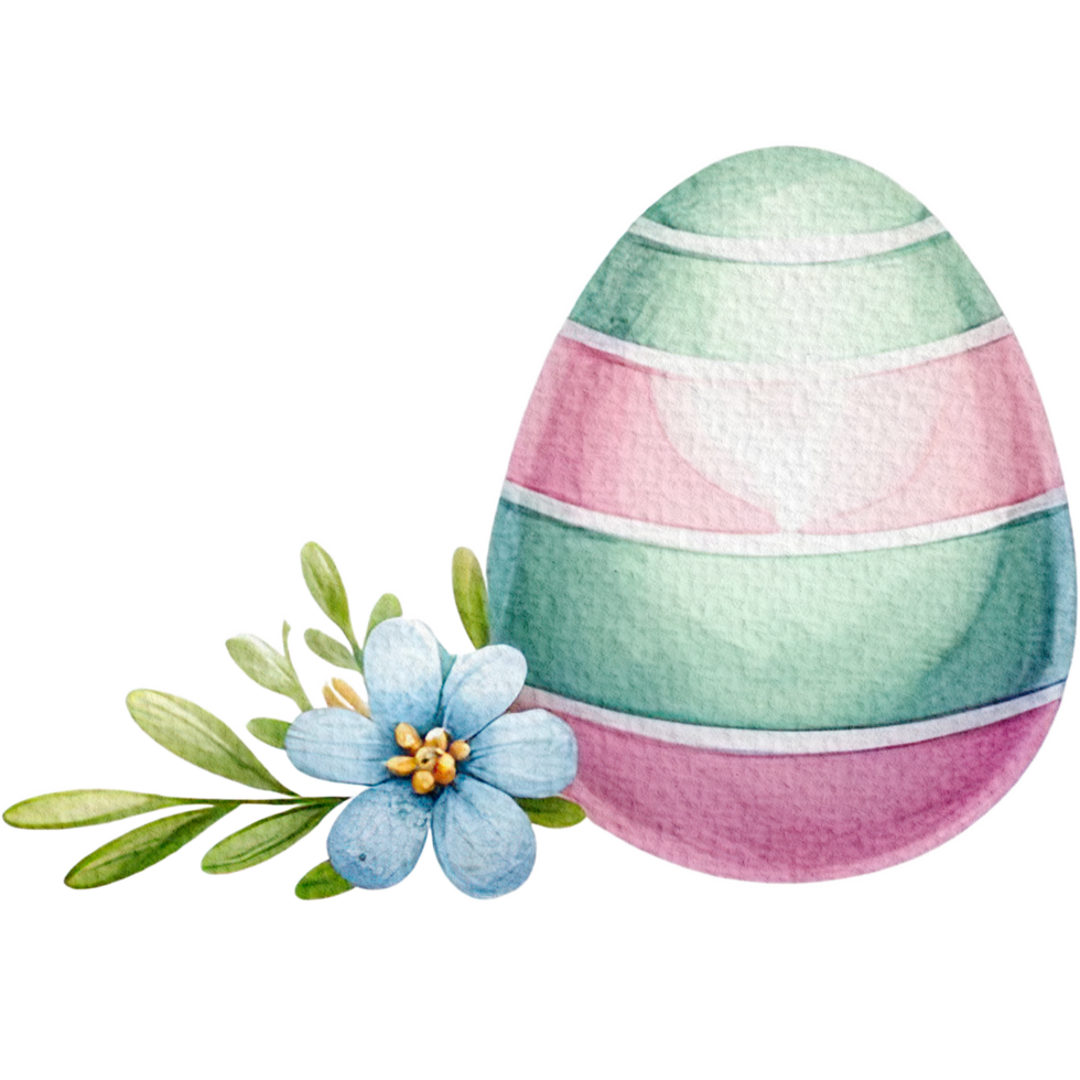 AI generated Easter eggs assets Watercolor isolated png