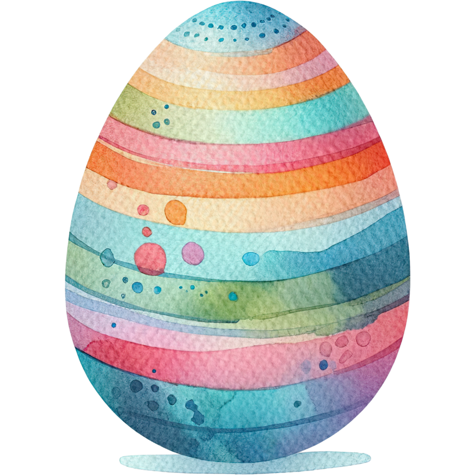 AI generated One easter eggs assets Watercolor png