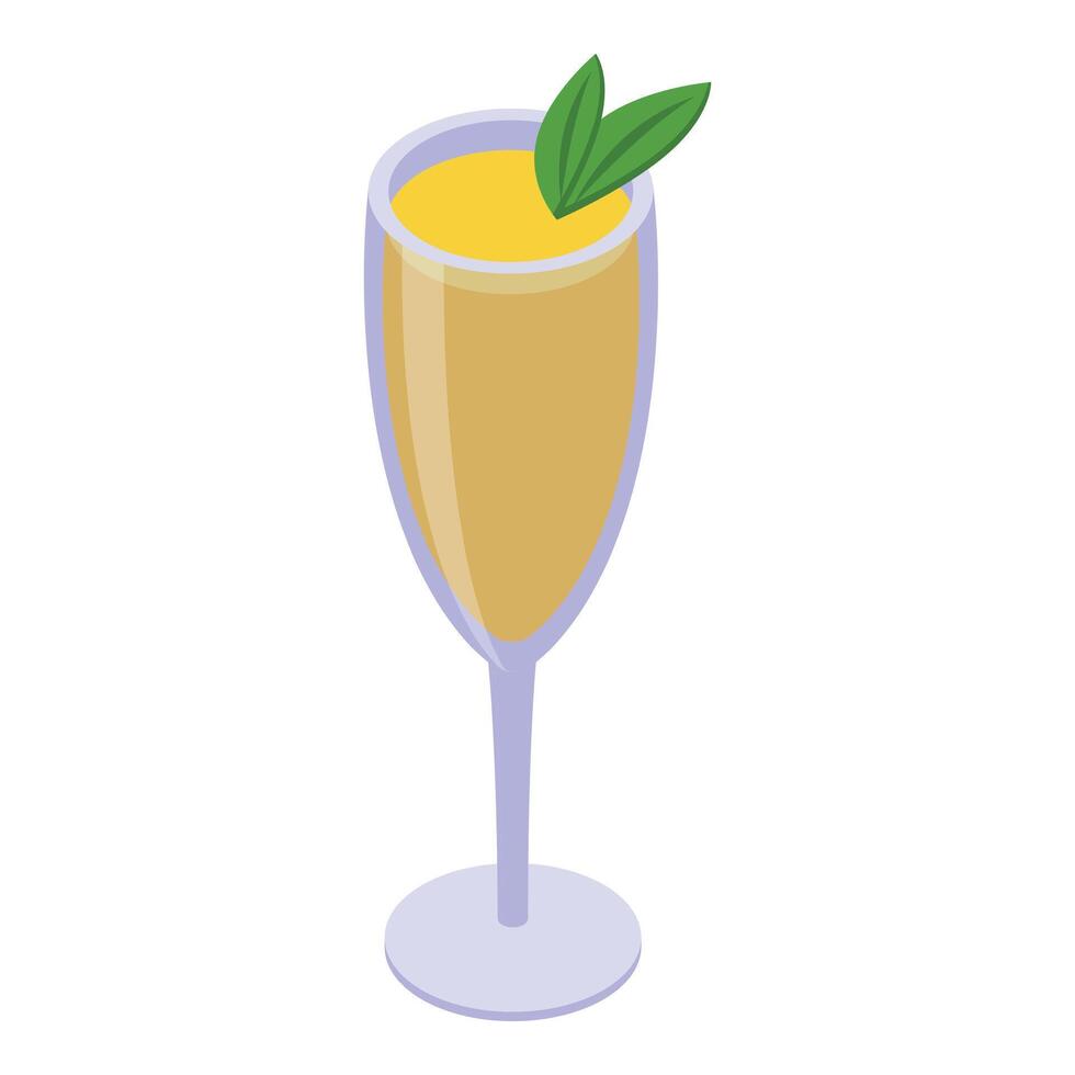 Alcoholic cocktail icon isometric vector. Summer drink lime vector