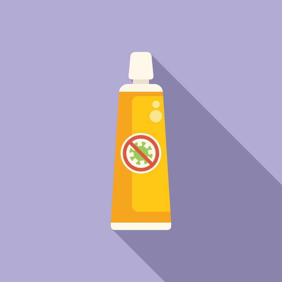 Antiviral cream tube icon flat vector. People dose vector