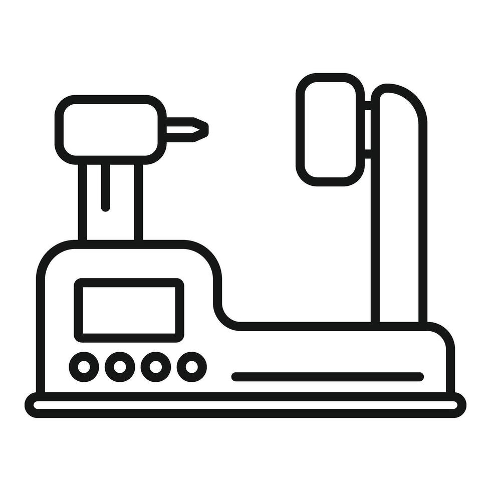 Industry drill machine icon outline vector. Computer beam design vector