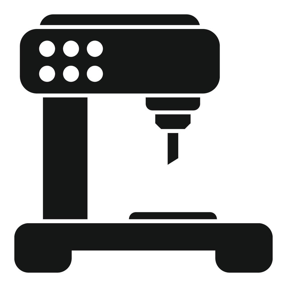 Industry drill machine icon simple vector. Computer beam design vector