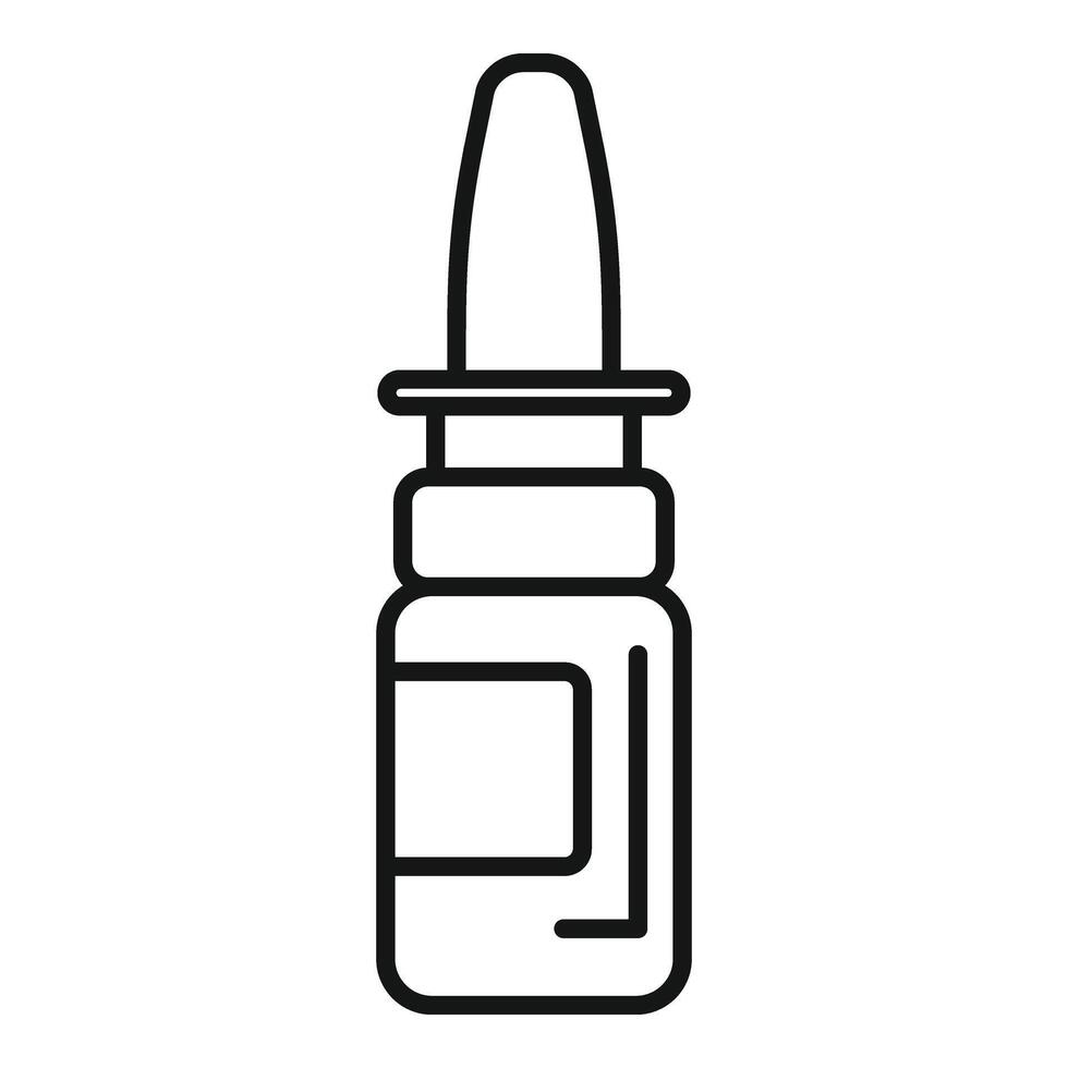 Potion dropper icon outline vector. Nose spray bottle vector