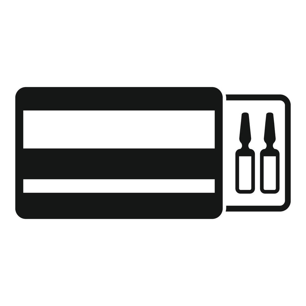 Injection potion package icon simple vector. Medicine antiviral vector