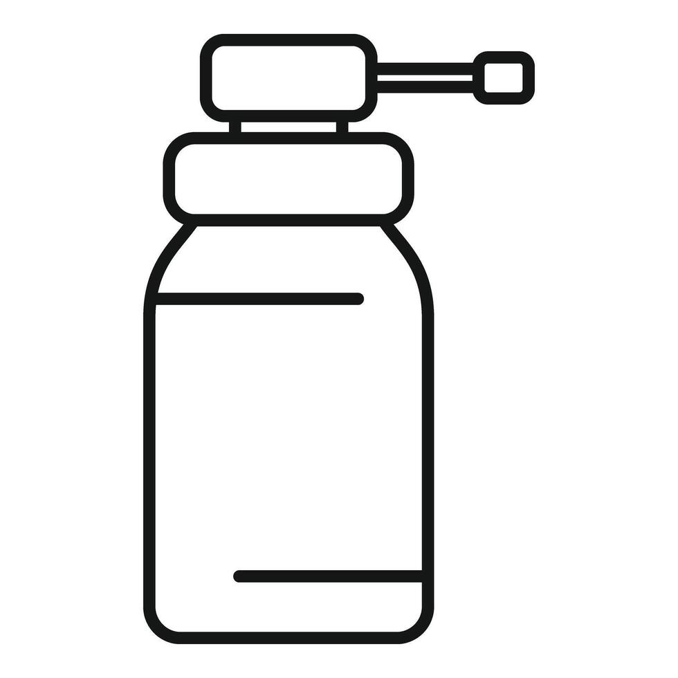 Spray bottle icon outline vector. Shield resistance potion vector