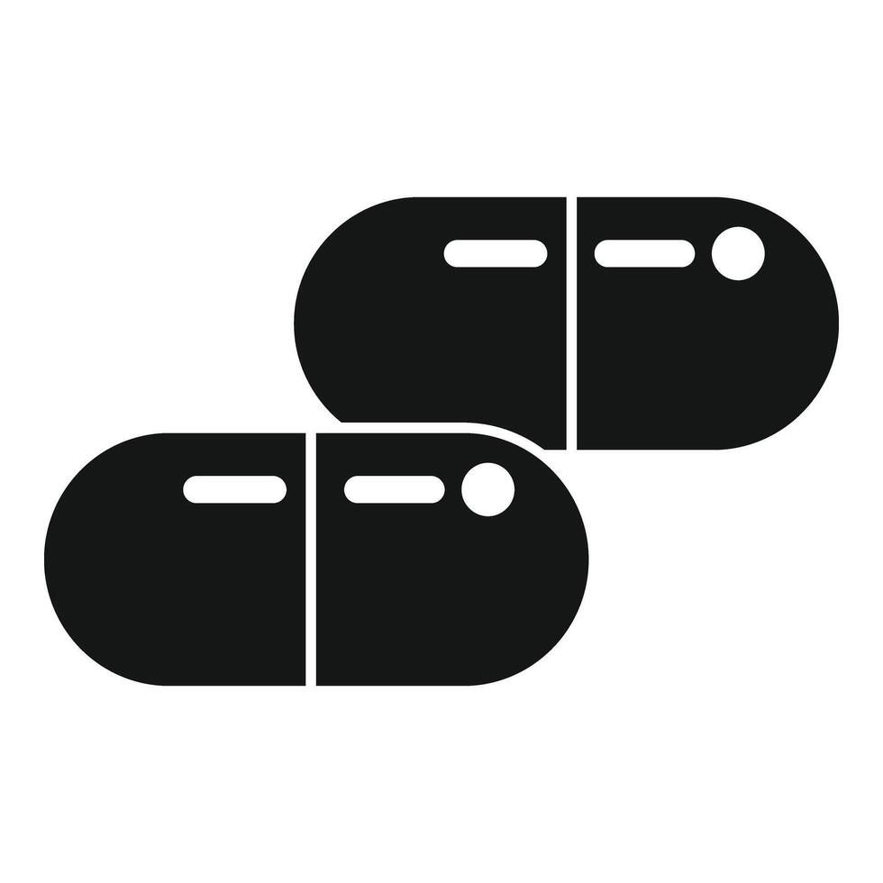 Strong capsules icon simple vector. Strong potion vitamin vector