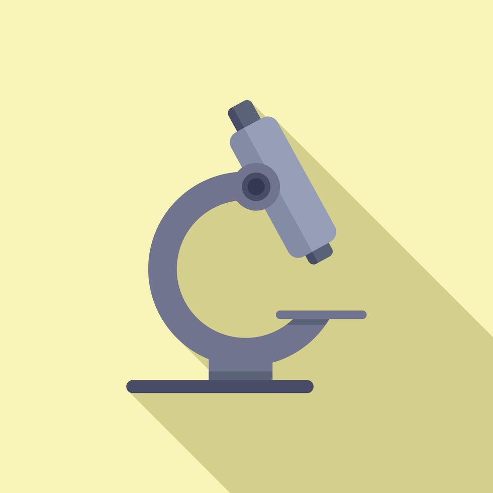 Medical microscope icon flat vector. Medical supplement vector