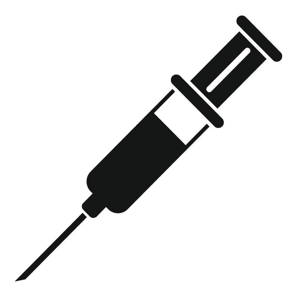 Blood syringe injection icon simple vector. Strong potion vector