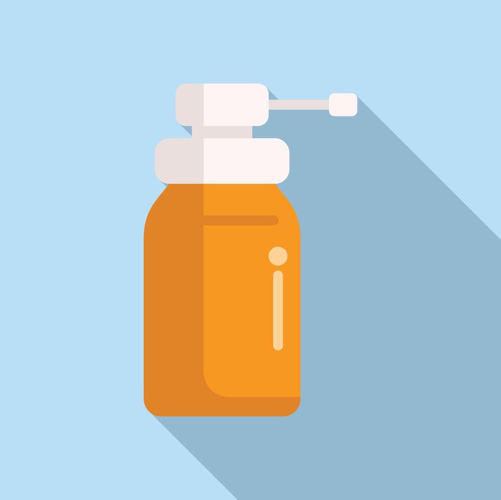 Spray bottle icon flat vector. Shield resistance potion vector
