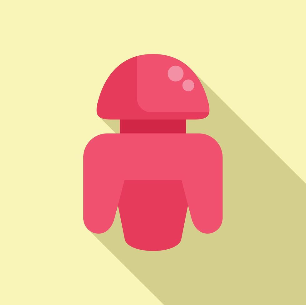 Sound noise plug icon flat vector. Ear protection foam vector