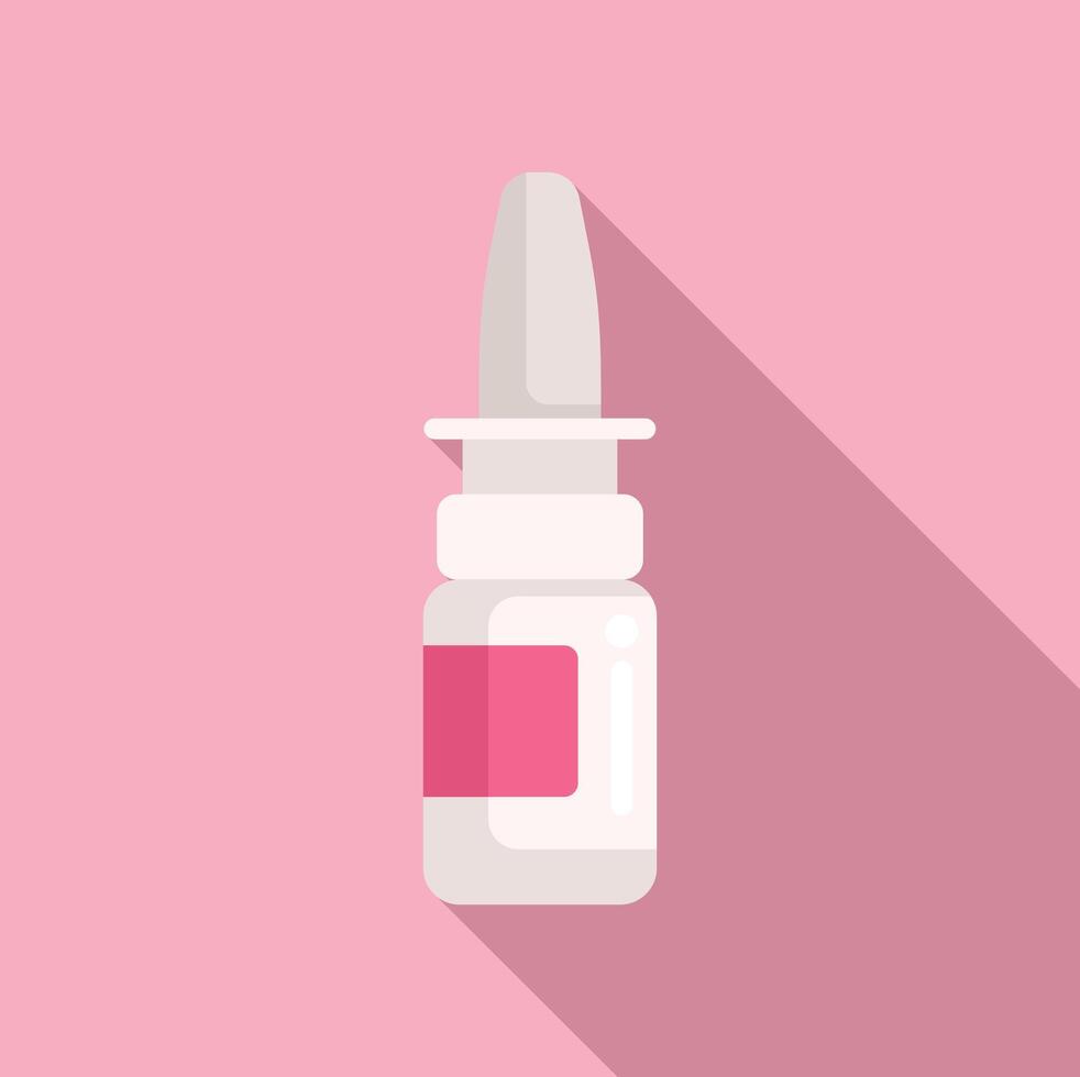 Potion dropper icon flat vector. Nose spray bottle vector