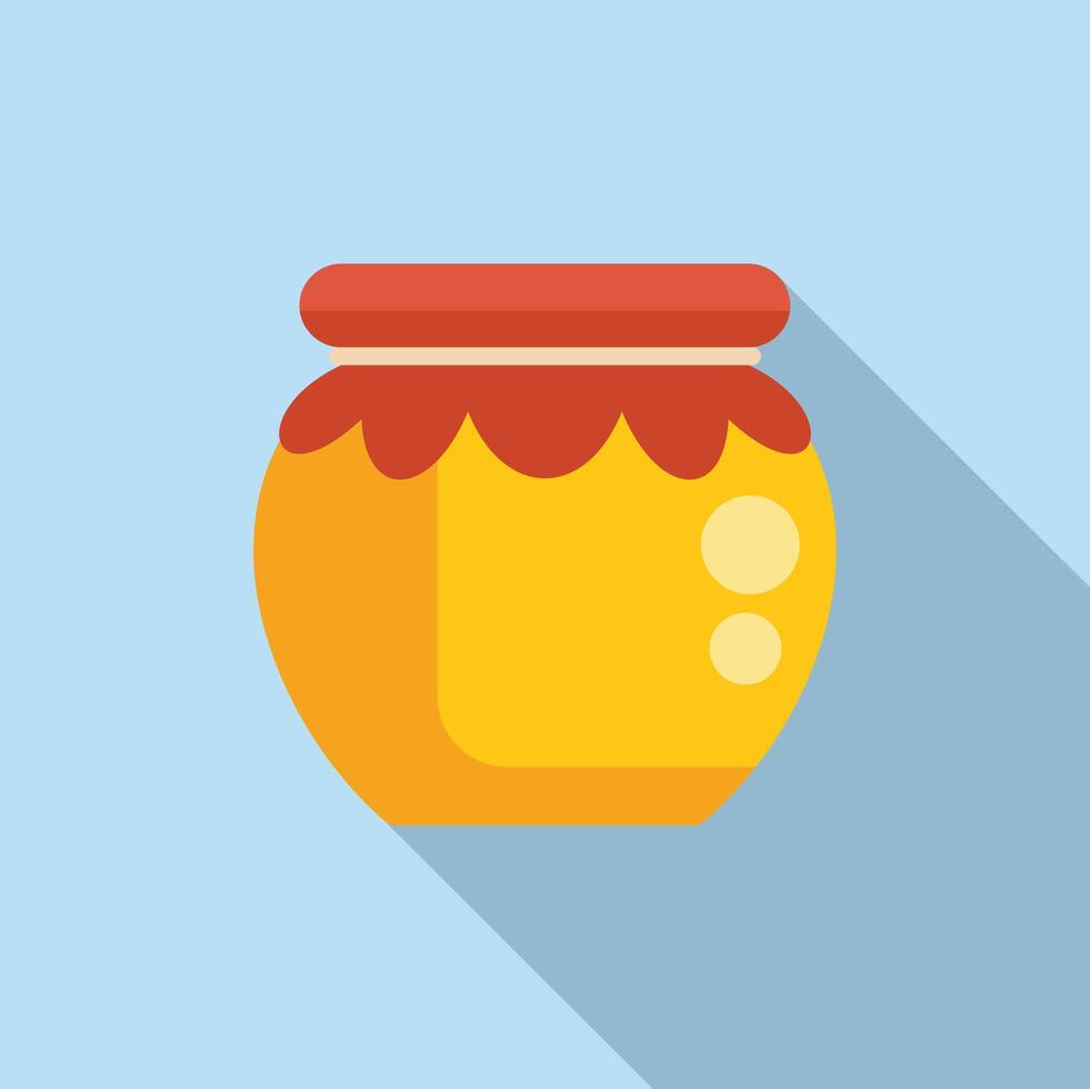 Antiviral honey jar icon flat vector. Medical supplement vector