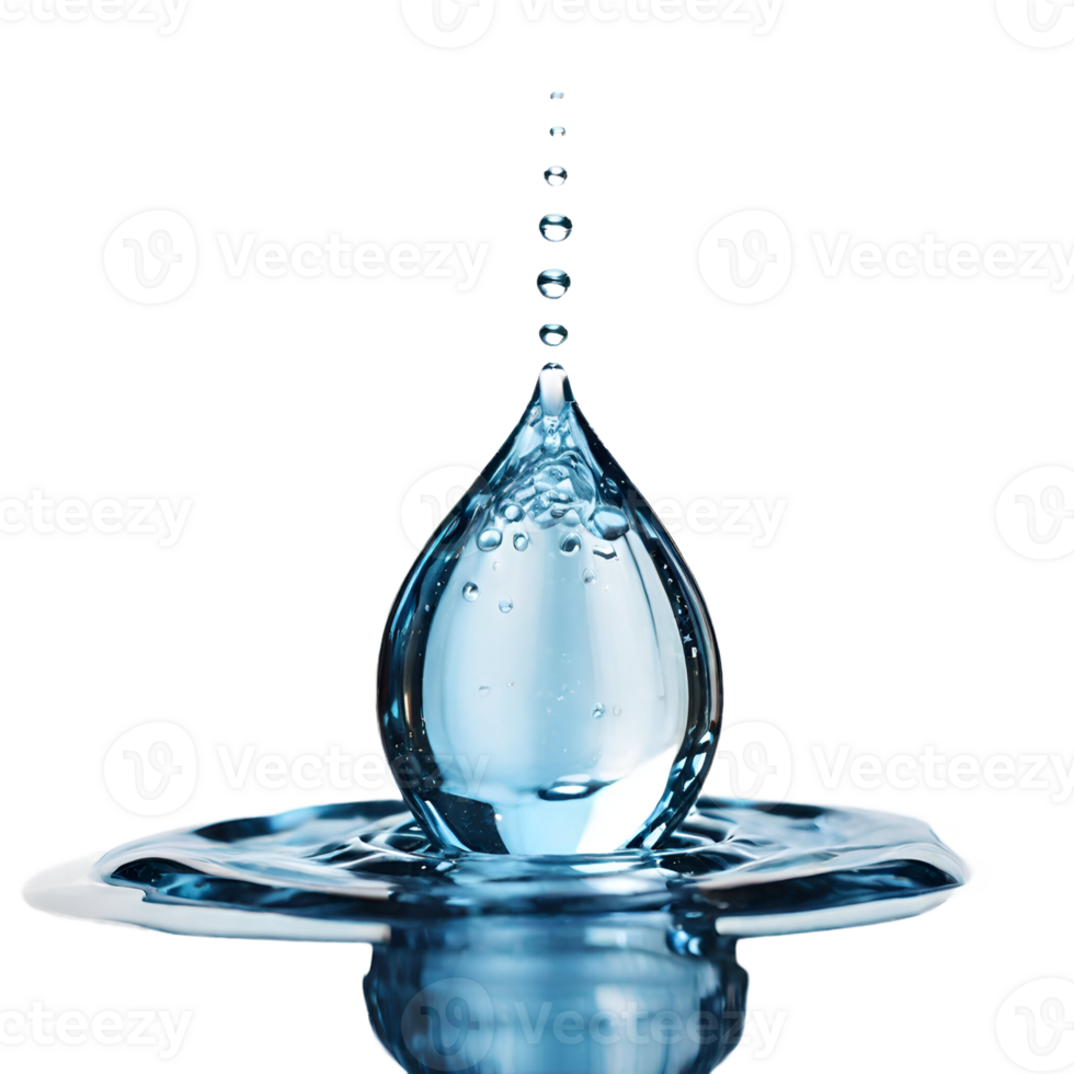AI generated water drop png transparent background
