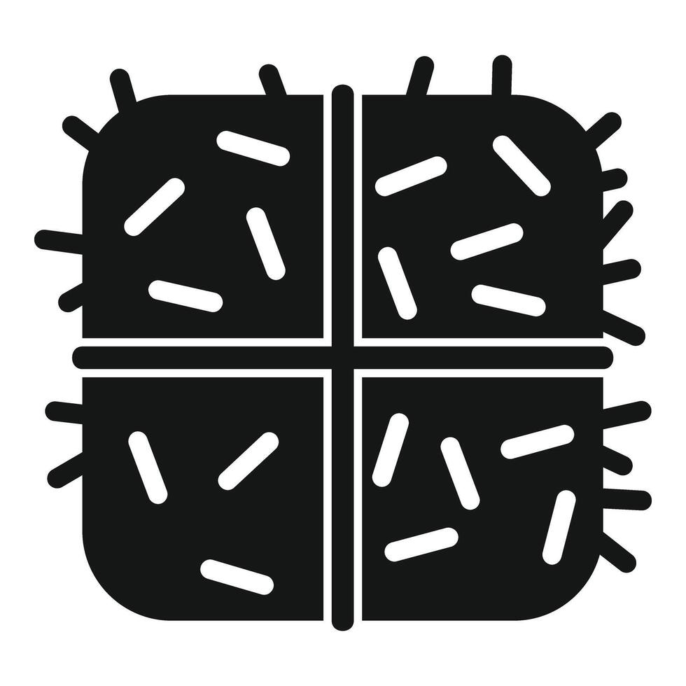 Sack bale hay icon simple vector. Organic feed design vector