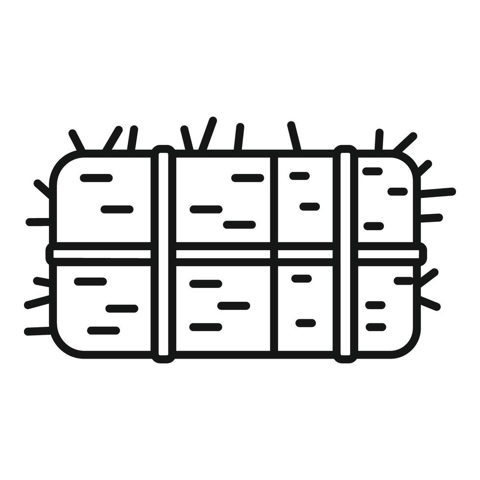 Farm bale hay icon outline vector. Nature country bail vector