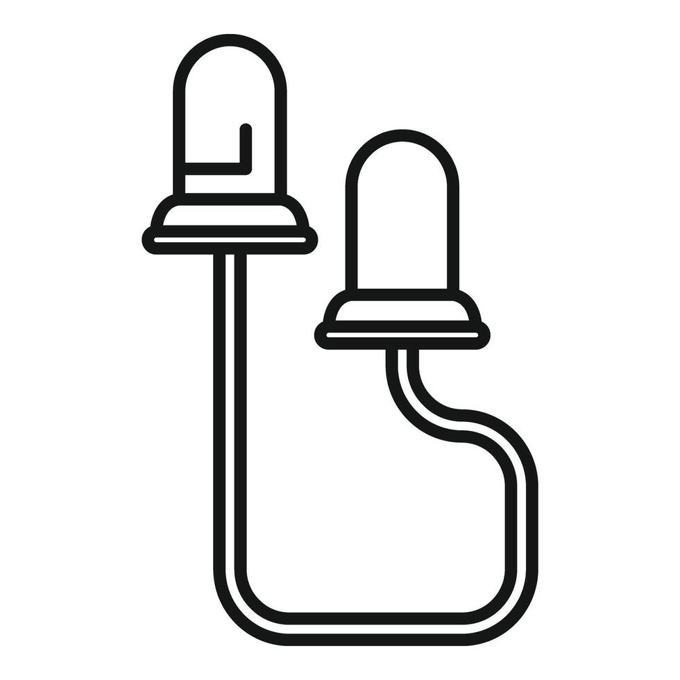 Accessory ear plug icon outline vector. Medical noise protection vector