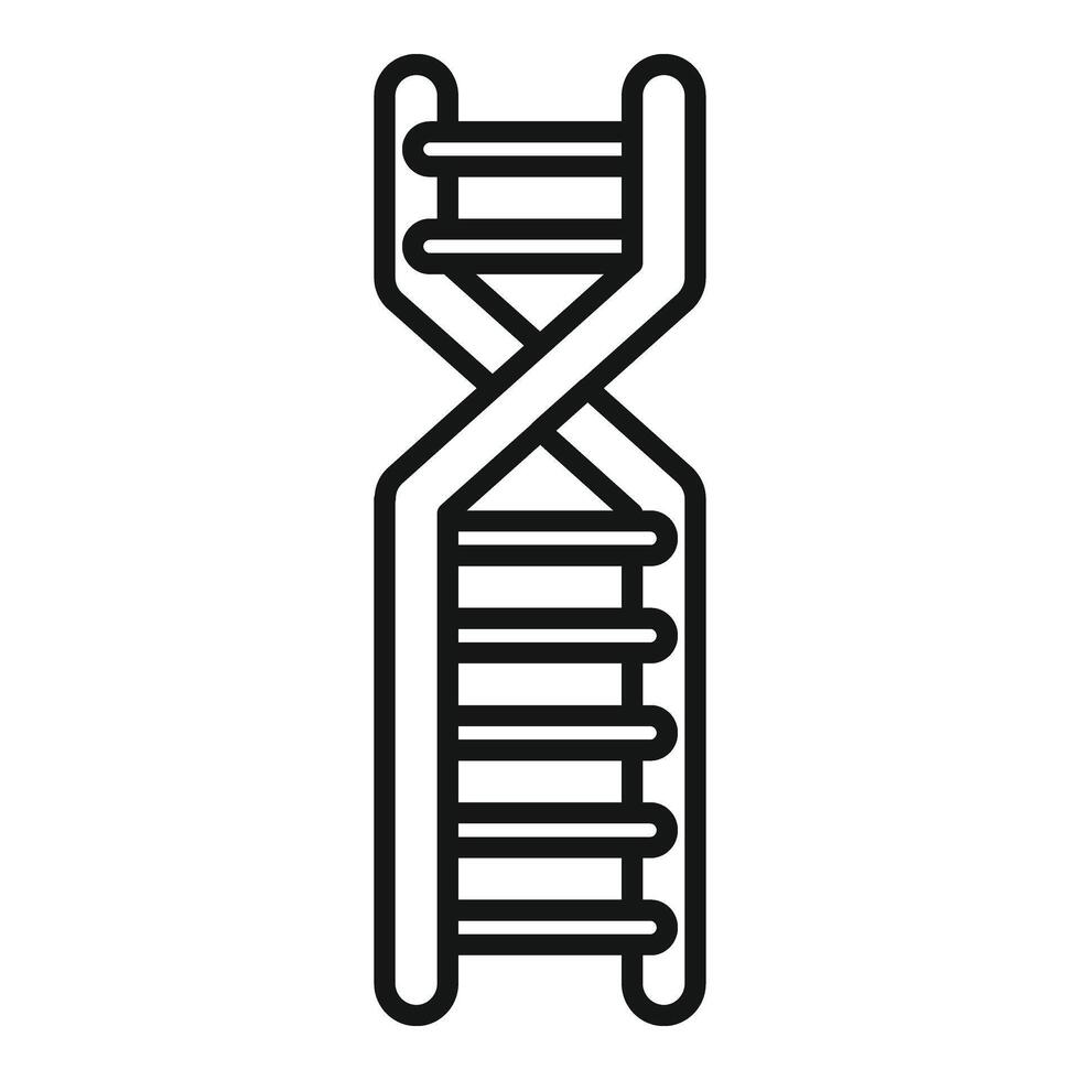 Genetic dna research icon outline vector. Health lab formula vector