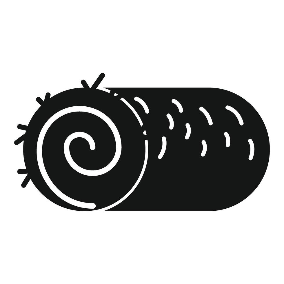 Bale hay roll icon simple vector. Field food straw vector