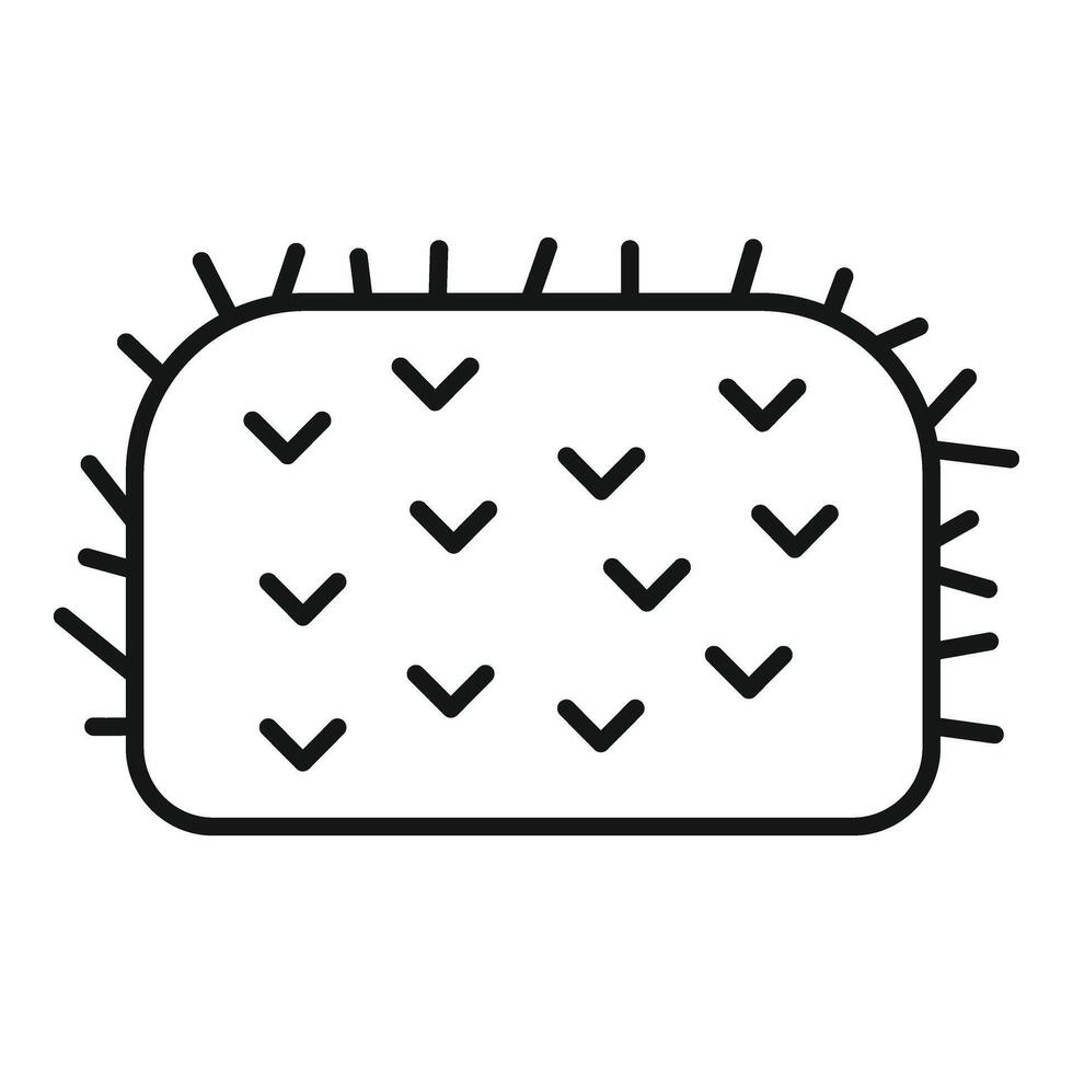 Hay stack bail icon outline vector. Farm land element vector