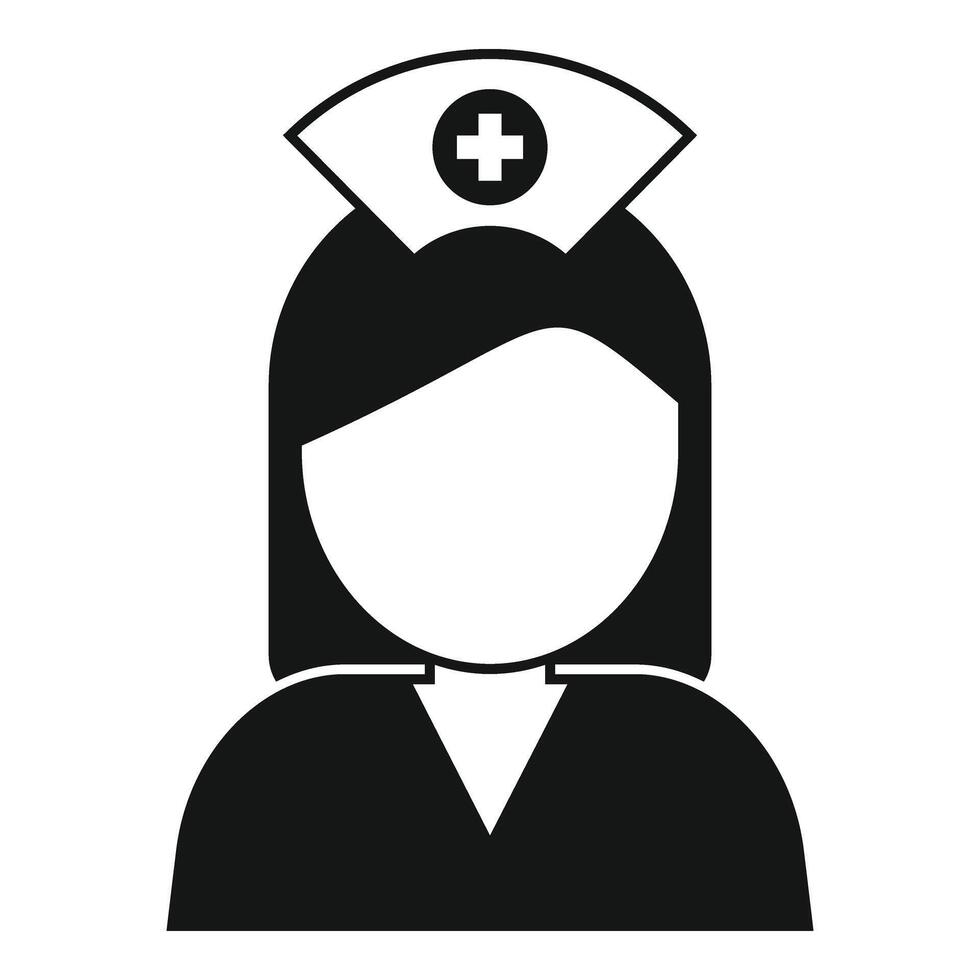 Hospital new nurse icon simple vector. Emergency patient vector