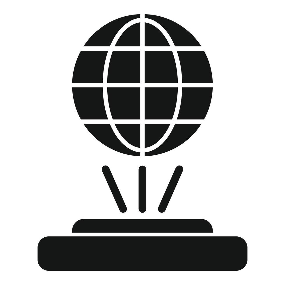 Earth virtual tour icon simple vector. App design rotate vector