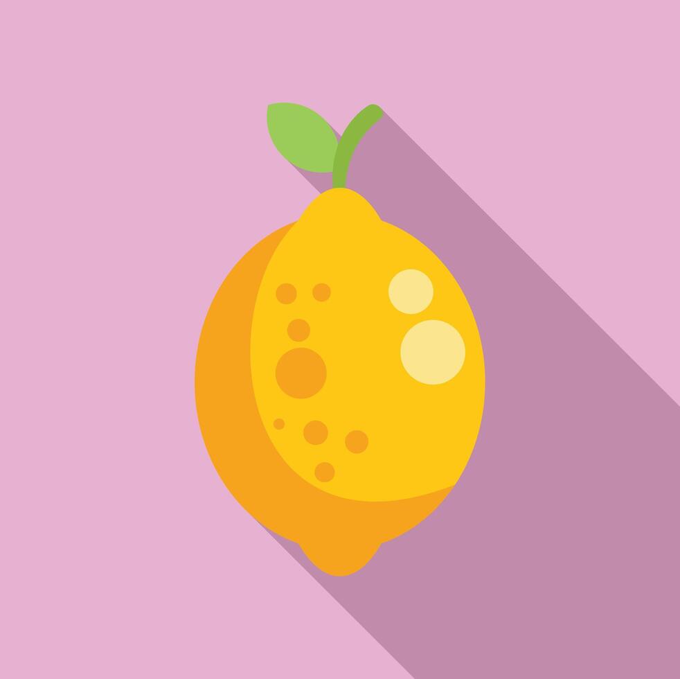 Lemon vitamin fruit icon flat vector. Antiviral protection vector