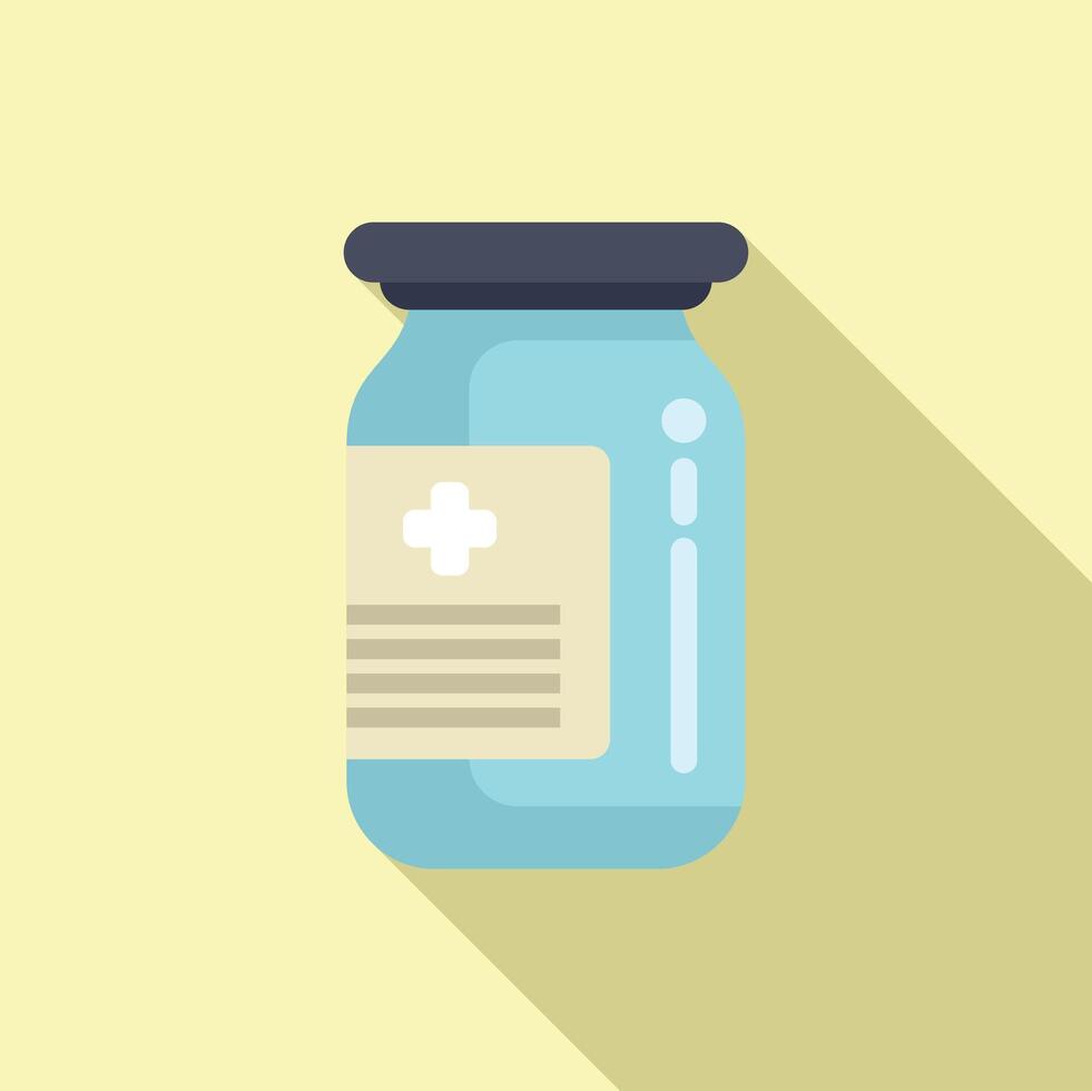 Strong potion medical icon flat vector. People dose vector