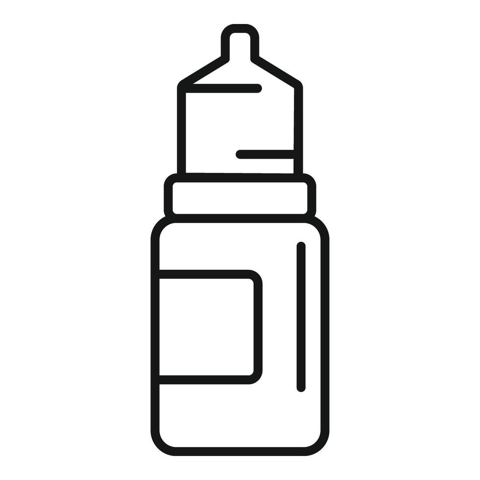 antivirulento botella icono contorno vector. poción alergia vector