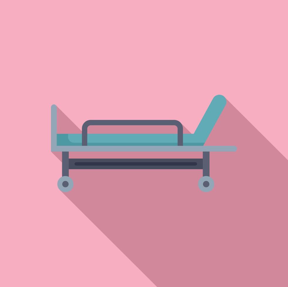 suave clínico cama icono plano vector. paciente seguro Ayudar vector