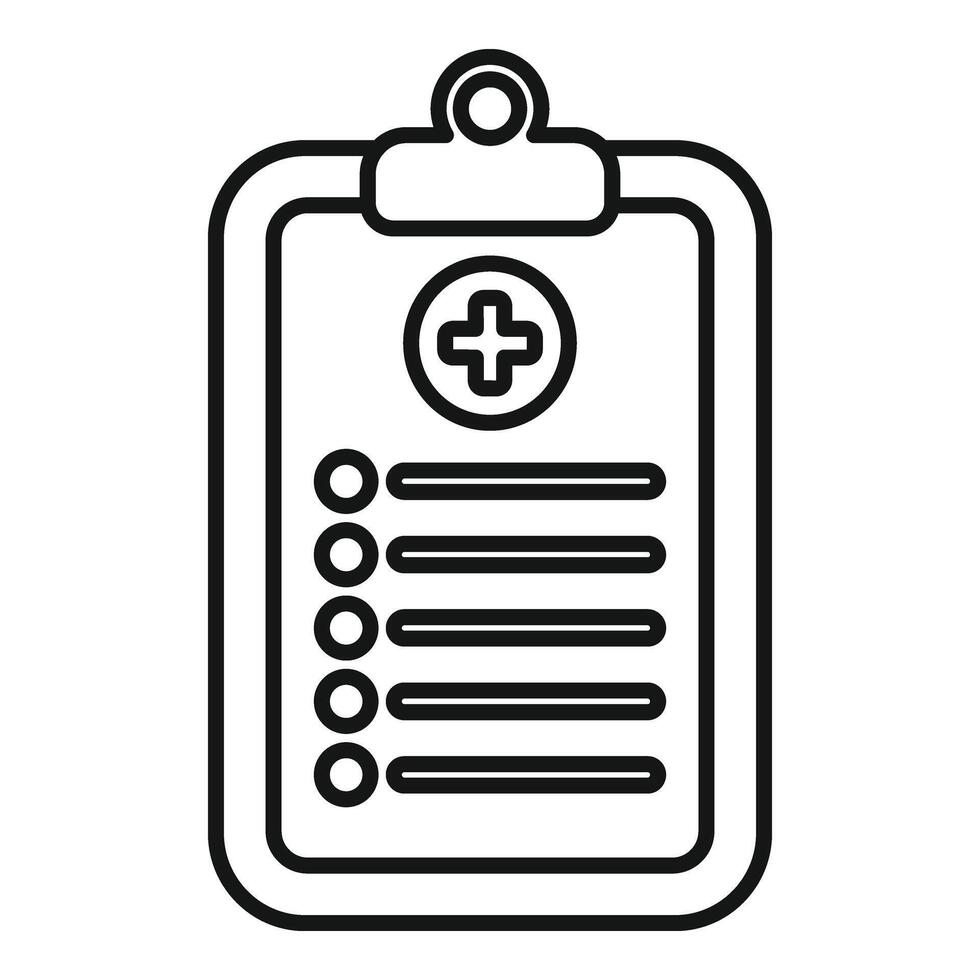 Medical clipboard icon outline vector. Well provider vector