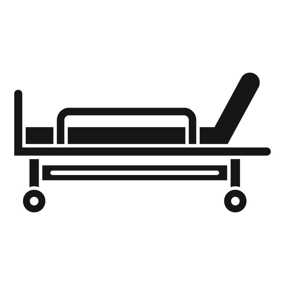 suave clínico cama icono sencillo vector. paciente seguro Ayudar vector