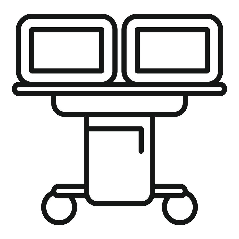 Medical equipment icon outline vector. Hospitalization room location vector