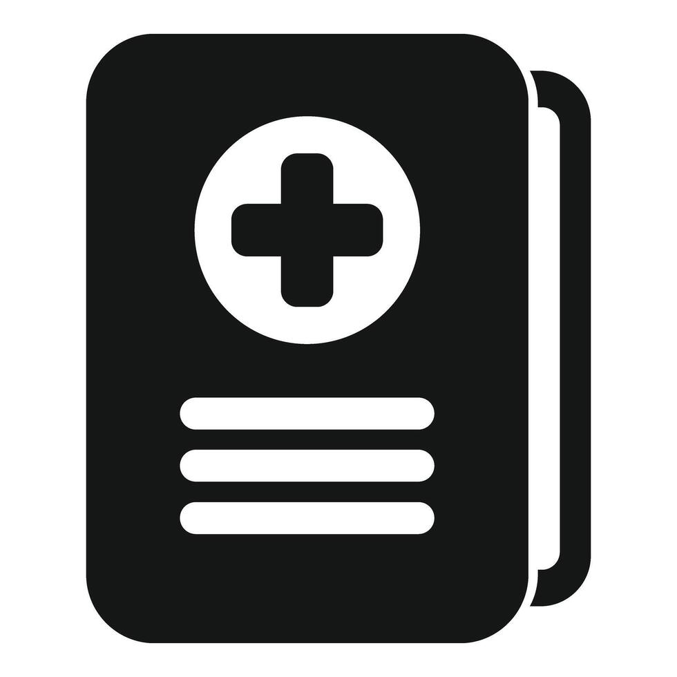paciente médico carpeta icono sencillo vector. hospitalización tarjeta vector