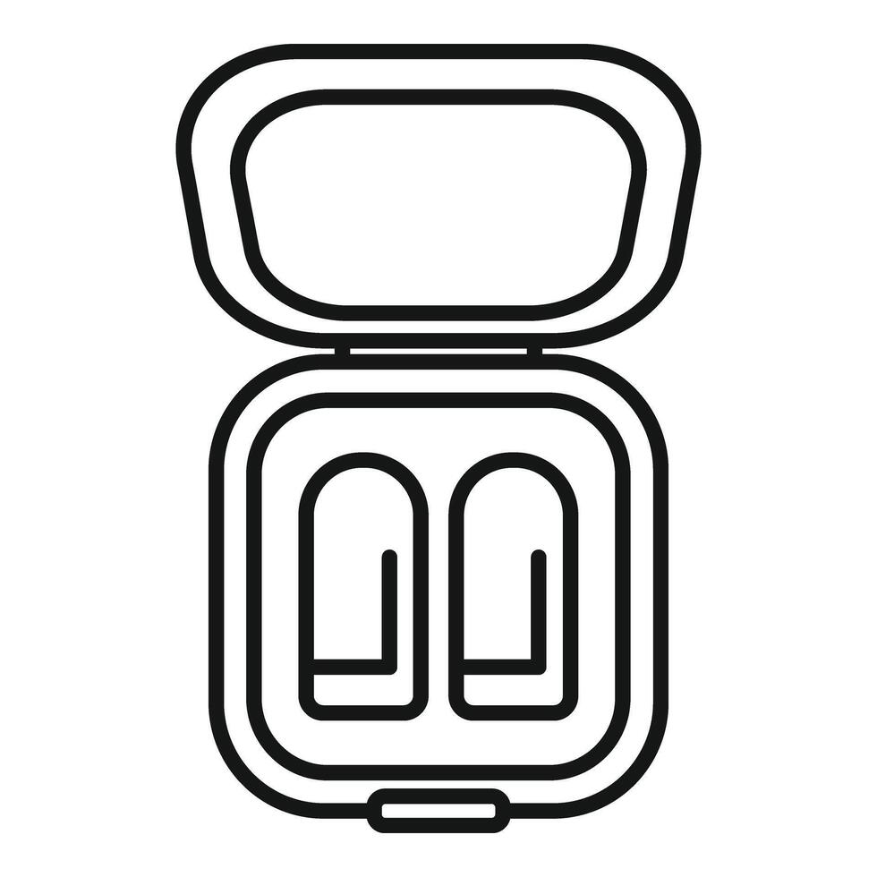 Protector ear plug icon outline vector. Canal foam cover vector
