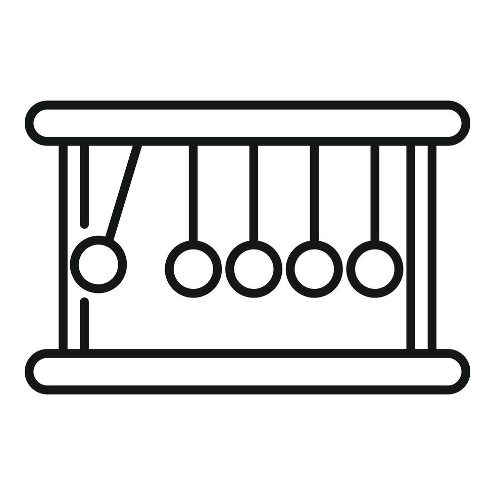 Gravity balls stand icon outline vector. Laboratory research vector