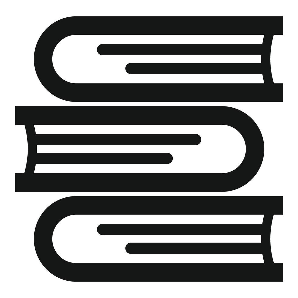 Research books stack icon simple vector. Discovery material vector