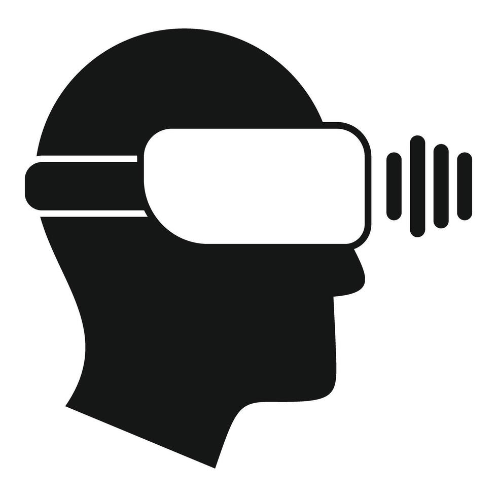 Vr headset virtual tour icon simple vector. Art control digital vector