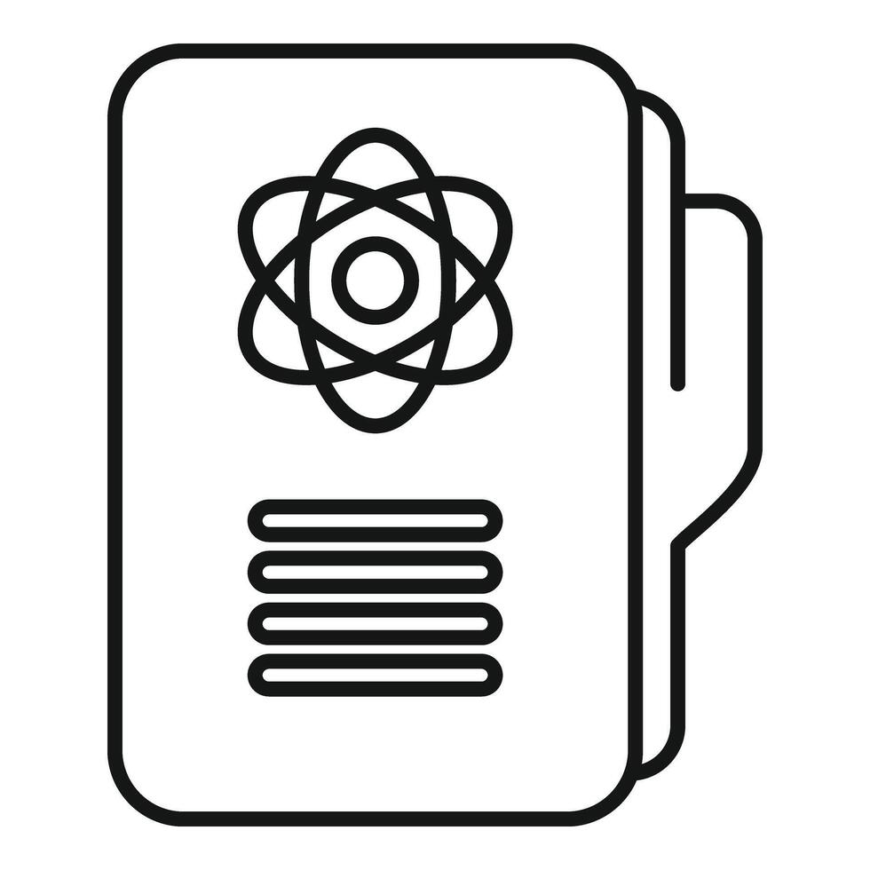 Folder chemical research icon outline vector. Medical solitary vector