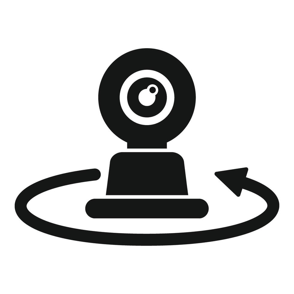 Control camera tour icon simple vector. Virtual app control vector