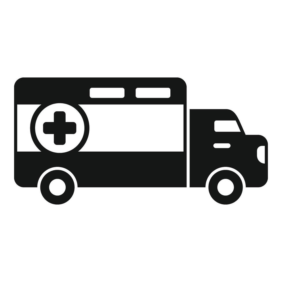 emergencia ambulancia coche icono sencillo vector. paciente tratamiento vector