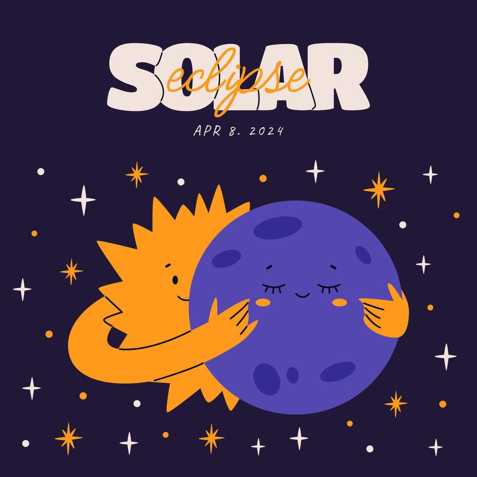 Solar eclipse banner vector