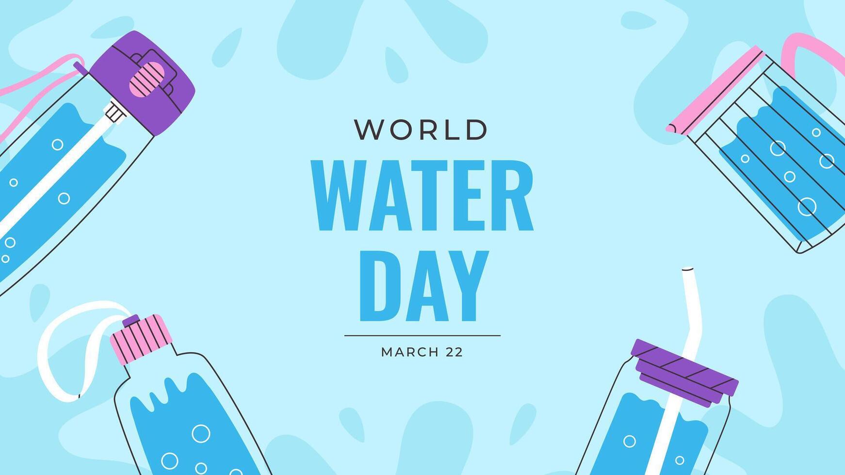 World water day banner vector