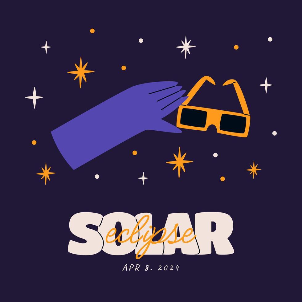 Solar eclipse banner vector