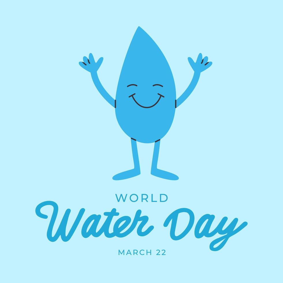 Water day poster vector