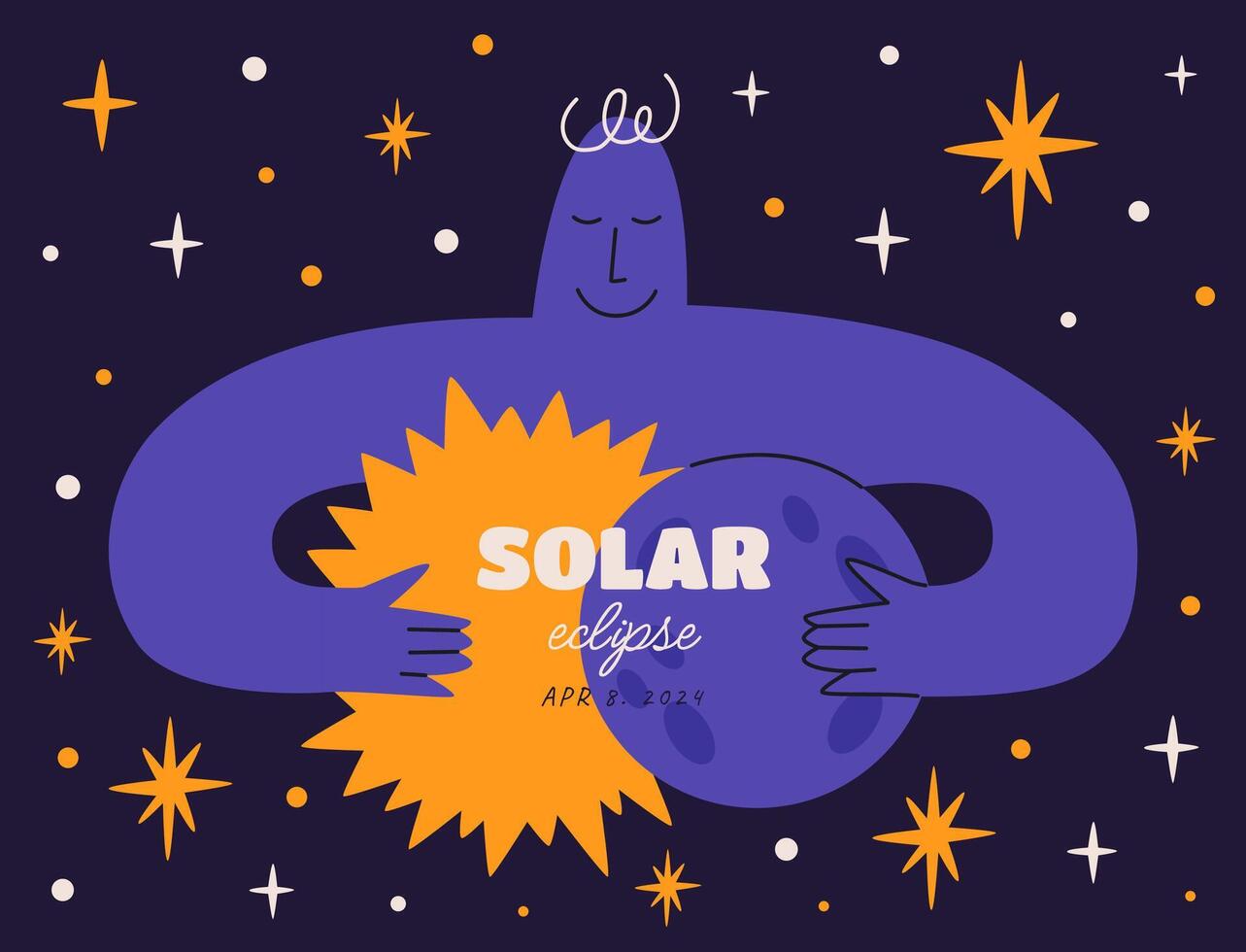 Solar eclipse banner vector