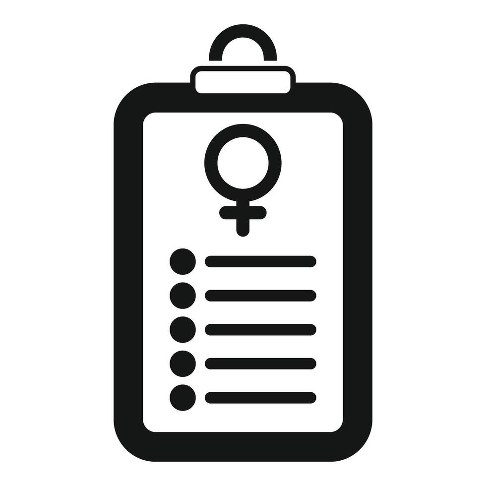 Menopause clipboard icon simple vector. Female age balance vector